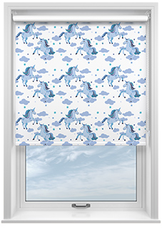 Unicorn Magic, Blue - Roller Blind